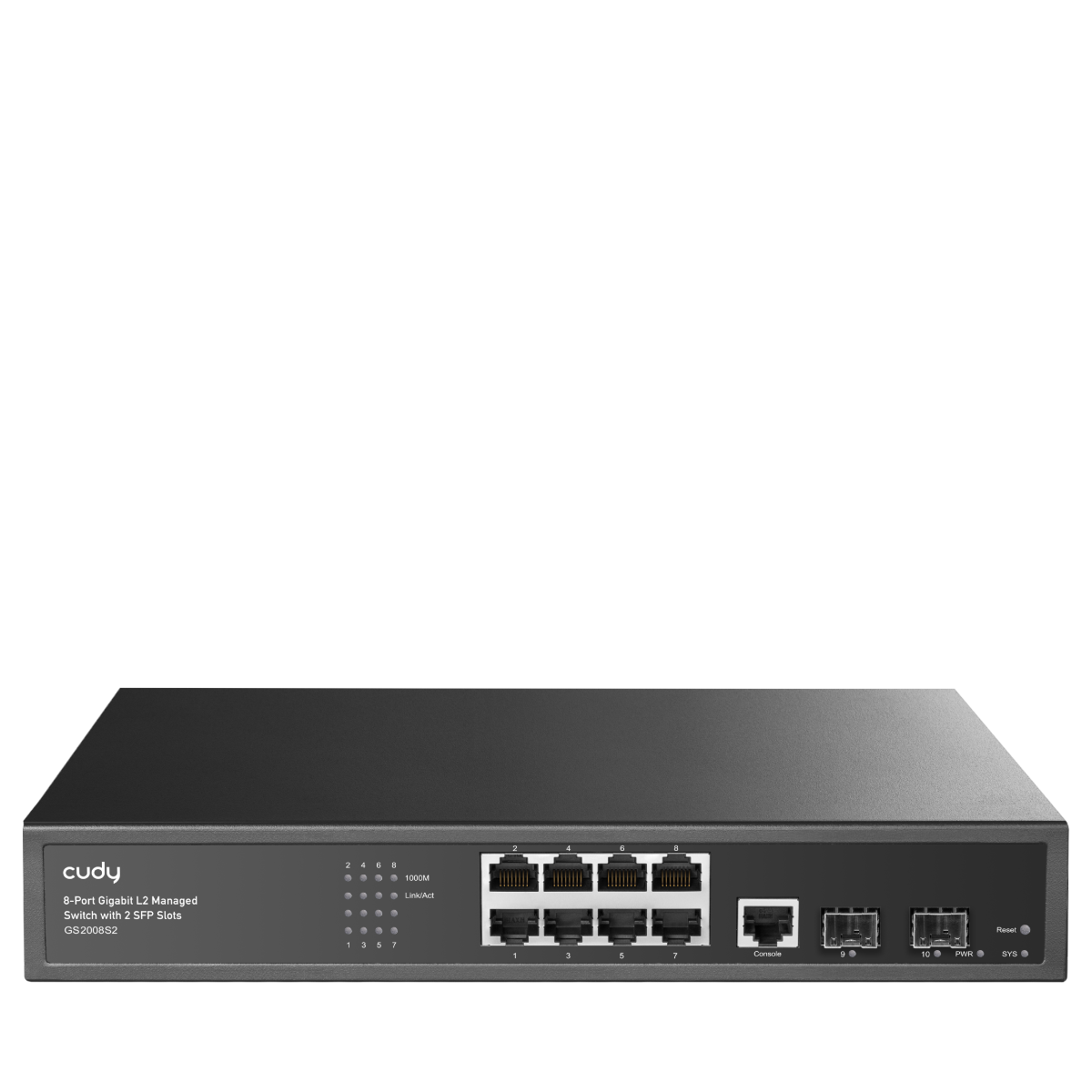 CUDY GS2008S2 8 Port 10/100/1000 Yönetilebilir (L2) 2 SFP (1GB) Rack mount Switch
