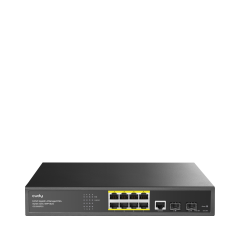 CUDY GS2008PS2 8 Port 10/100/1000 Yönetilebilir (L2) 2 SFP (1GB) Rack mount (8 Port Poe+) 130W Switch