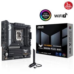 ASUS TUF GAMING B860M-PLUS WIFI B860 DDR5 (Vga Yok) GLan 2.5G mATX HD DP TYP-C WF7 BT M2 1851p Anakart