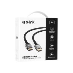 S-LINK SLX-HD4K05 5 Mt Metal v2.0 4K (4096*2160) 60Hz HDMI Kablo