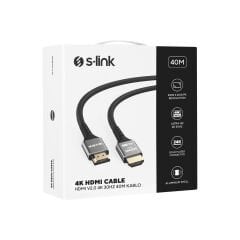 S-LINK SLX-HD4K40 40 Mt Metal v2.0 4K (4096*2160) 30Hz HDMI Kablo