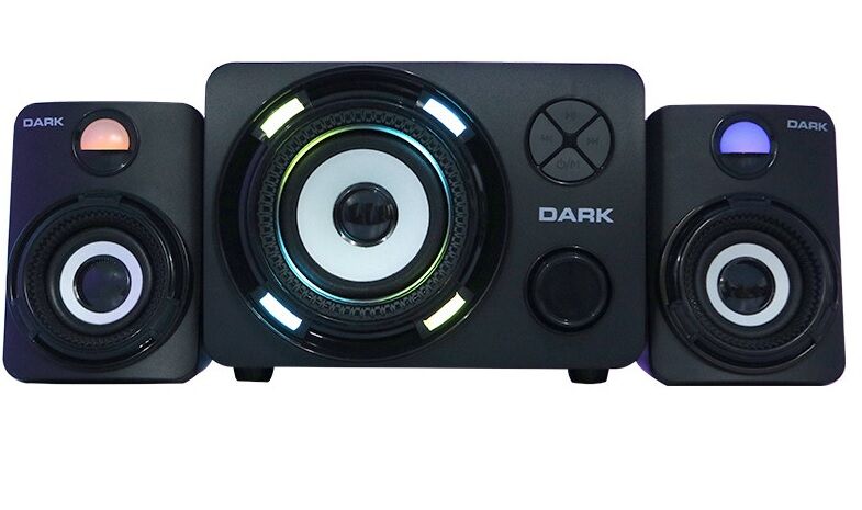 DARK DK-AC-SP214 2+1 11W Siyah 7 Farklı Renk Titreşimli LED Hoparlör
