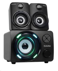 DARK DK-AC-SP214 2+1 11W Siyah 7 Farklı Renk Titreşimli LED Hoparlör