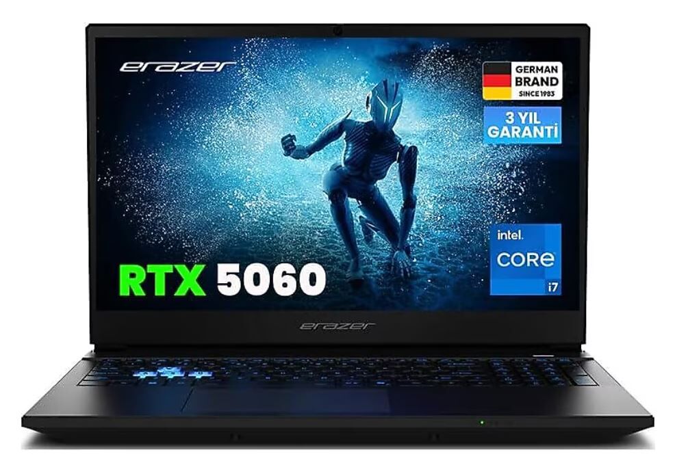 ERAZER Deputy 15 P1 MD600004 i7-13620H 16GB 1TB SSD 8gb RTX5060 15.6'' DOS Gaming Notebook