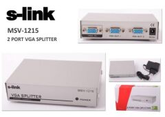 S-LINK MSV-1215 2 Port VGA Monitör Çoklayıcı (150 MHZ)