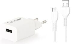 COMPAXE CTA-521UMB24 10W 5V 2.1A TEK USB ADAPTÖR Beyaz KABLOLU SET