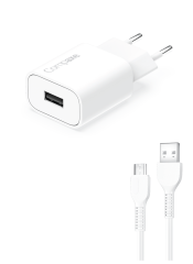 COMPAXE CTA-521UMB24 10W 5V 2.1A TEK USB ADAPTÖR Beyaz KABLOLU SET