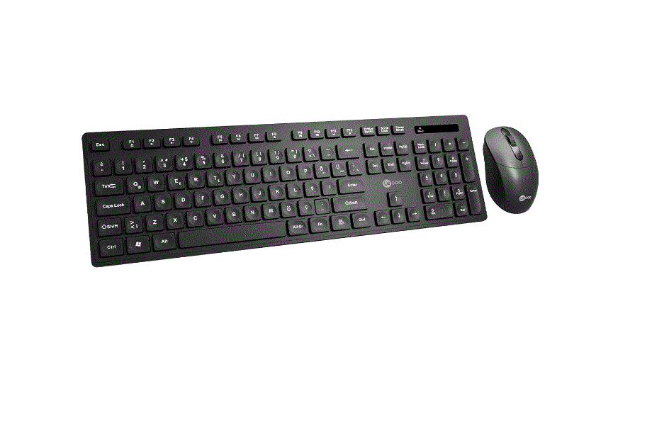 LECOO KW201 Q Türkçe Kablosuz Siyah Klavye + Mouse Seti