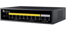 STONET ST110PDI-2-65 10 Port Mbit 8 Adet Poe 65W 2xMbit Uplink Yönetilemez Metal Kasa Switch