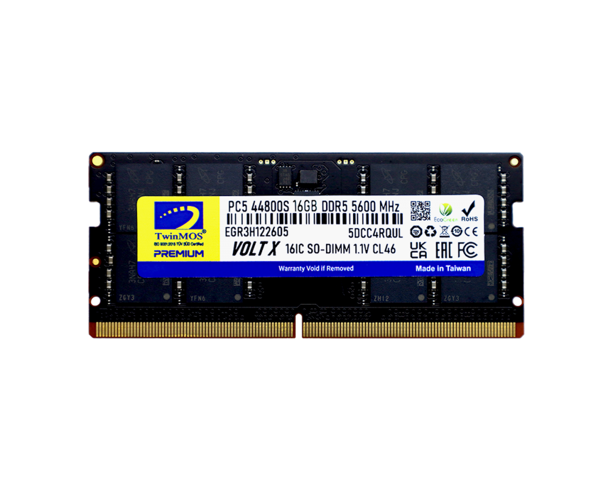 TWINMOS TMD516GB5600S46 16GB (Tek Parça) DDR5 5600MHz Notebook Bellek