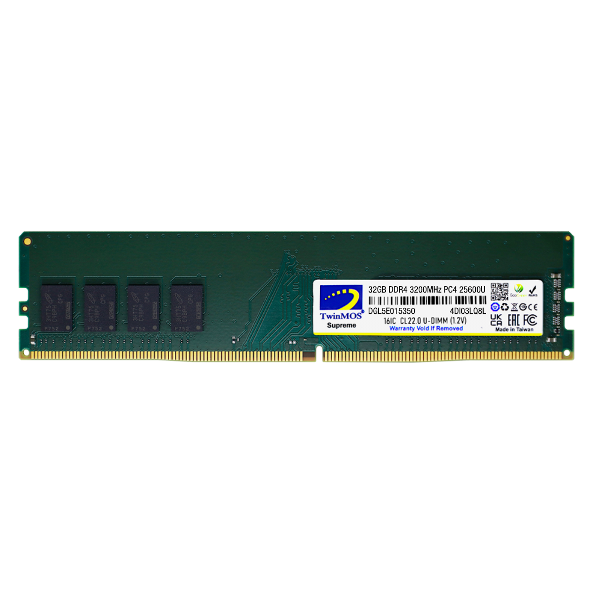 TWINMOS MDD432GB3200DWO 32GB (Tek Parça) DDR4 3200Mhz PC Bellek