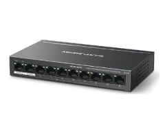 TP-LINK MERCUSYS MS110P 10 Port Mbit 8 Port PoE+ 65W 2xMbit Uplink Desktop Yönetilemez Çelik Kasa Switch
