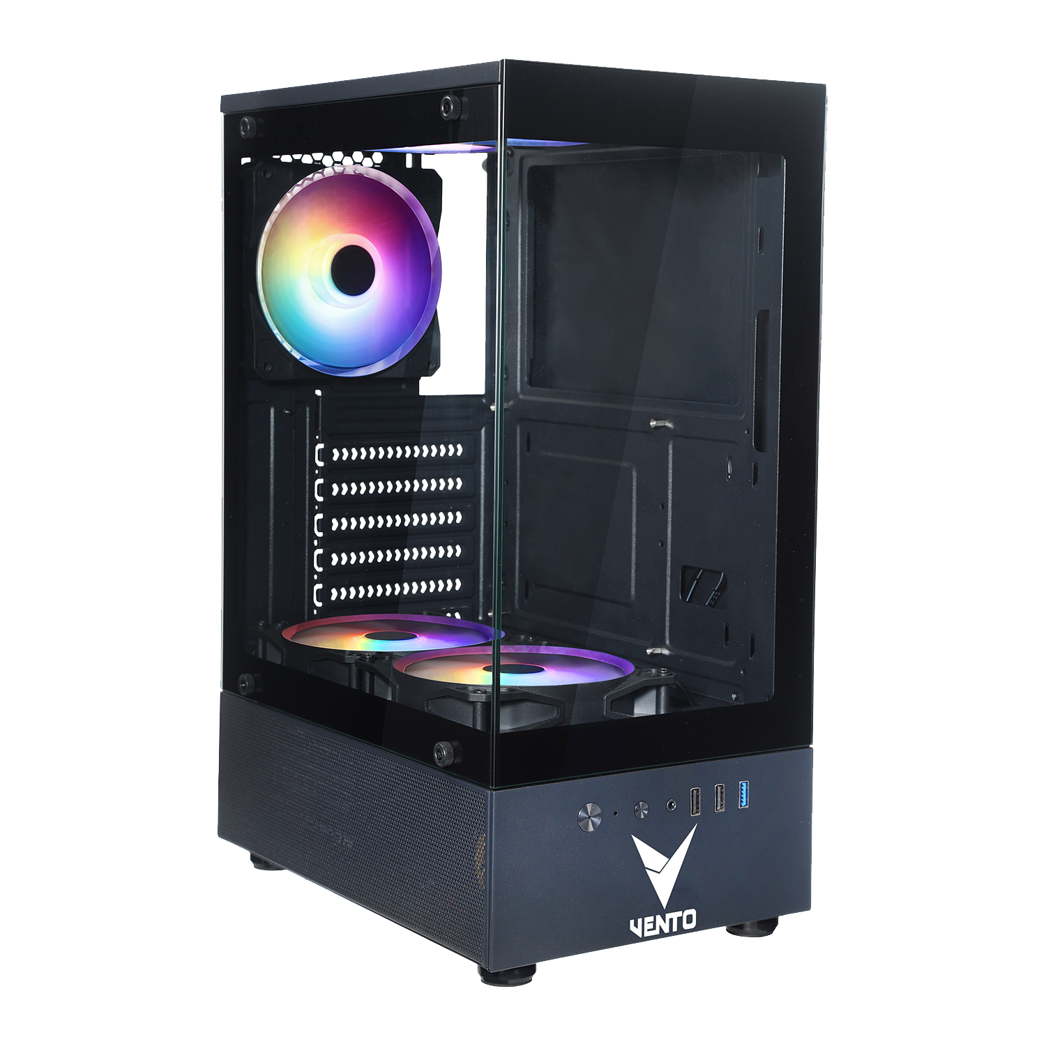 VENTO VG2803F 650W 80+ Siyah Temper Camlı Mid Tower ATX Kasa