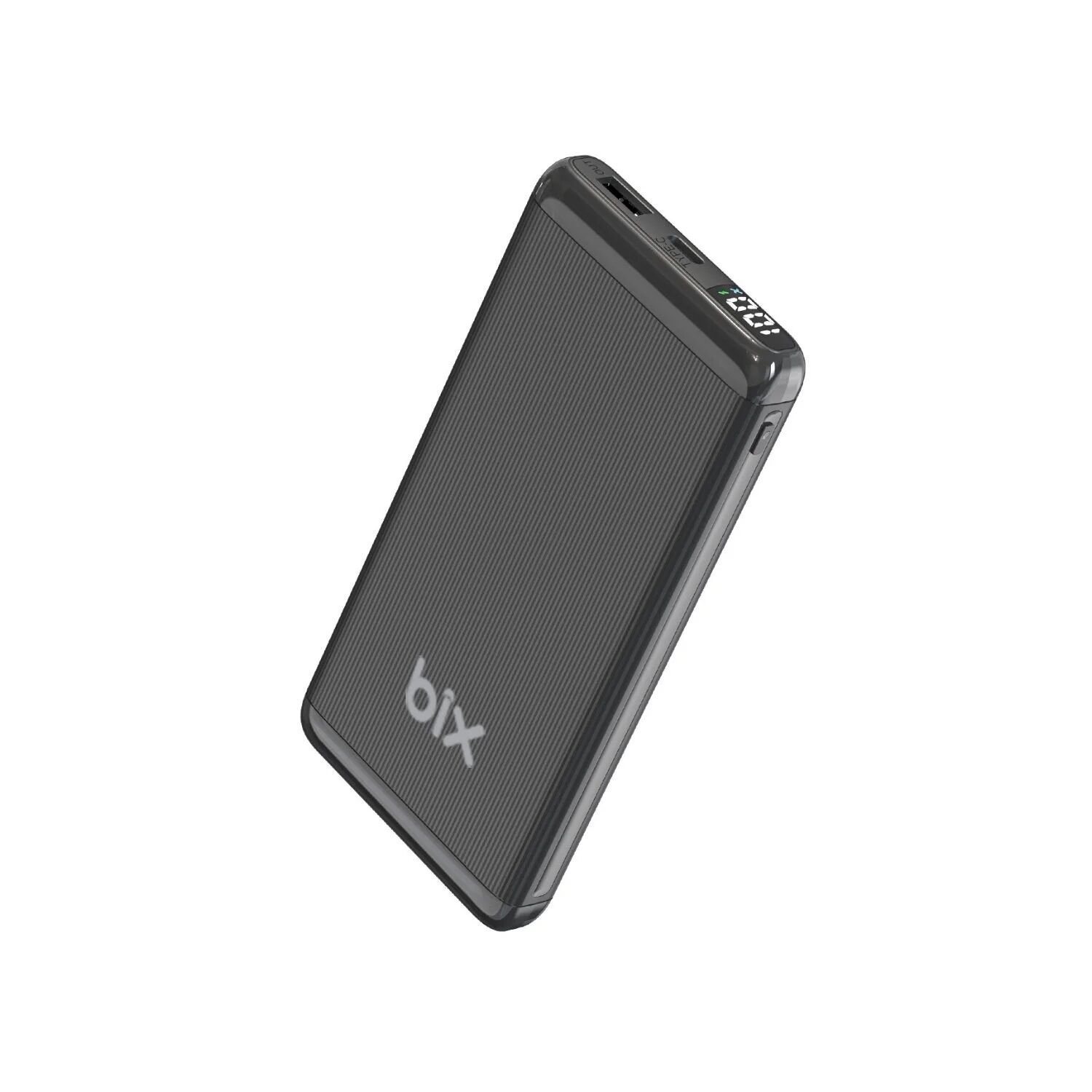 BİX BXPB107-BK 10000 Mah Siyah 18W Çift Çıkışlı LED Ekranlı Güç Bankası