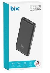 BİX BXPB107-BK 10000 Mah Siyah 18W Çift Çıkışlı LED Ekranlı Güç Bankası