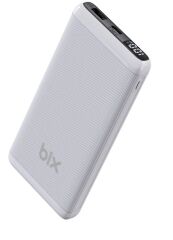 BİX BXPB107-WE 10000 Mah Beyaz 18W Çift Çıkışlı LED Ekranlı Güç Bankası