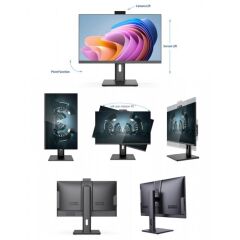 SUNCOM Pro Plus SCA-131 i5-14450H 16GB 512GB SSD 27'' Siyah DOS AIO PC Pivot Ayak