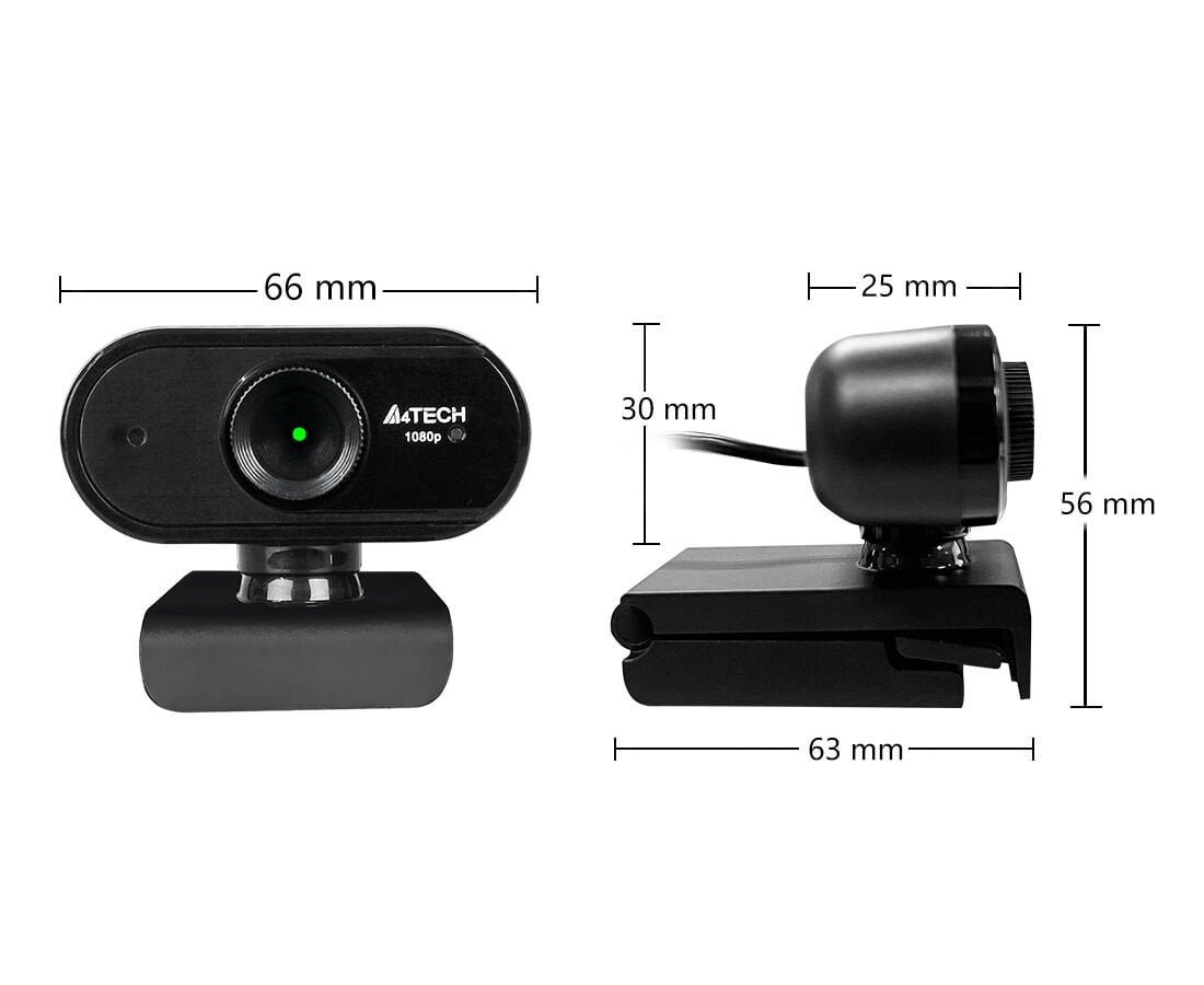 A4 TECH PK-925H 16MP 1080P HD Mikrofonlu Siyah Webcam