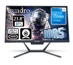 QUADRO STARK H424D5 145850 i5-14400 8GB 512GB SSD 23.8'' Siyah DOS All in One PC