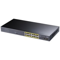 CUDY GS1020PS2 16 Port Gbit 16 Port PoE+ 200W 2xSFP Uplink Rackmount Yönetilemez Switch