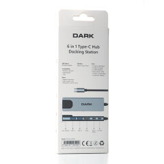 DARK DK-AC-U31X47 6'sı 1 Arada USB 3.2 Type-C to Ethernet / HDMI USB 3.0 - USB 2.0 / USB-C 65W Macbook Port Çoklayıcı HU