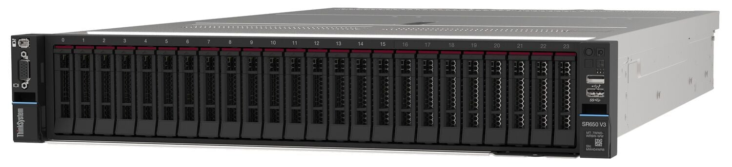 LENOVO 7D76A024EA SR650 GOLD 1x5418Y (24C) 1x64GB 0TB 2U RACK 1x1100W Titanium Server