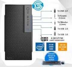 SUNCOM Force SC3-166 i5-6500 16GB 500GB SSD 4gb GT730 DOS Masaüstü PC Wi-Fi