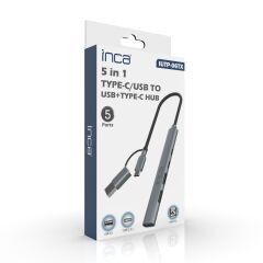 INCA IUTP-06T USB 3.0 & Type-C 3.1 1 X USB 3.0 +2 X USB+Type-c PD100W 2.0 Aluminyum Kasa