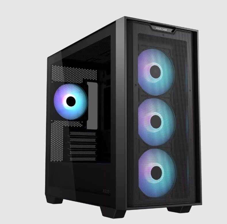 ASUS A21 PLUS Gaming Powersız Siyah ARGB Fan Mid Tower ATX Kasa