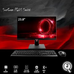 SUNCOM Plus 6G-P01 i5-6500T 8GB 512GB SSD 23.8'' Siyah DOS AIO PC Pivot Ayaklı