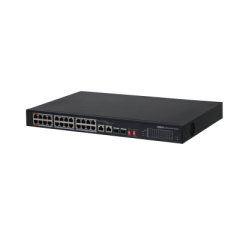 DAHUA PFS3226-24ET-240 24 Port 10/100 Yönetilemez 2xCombo + 2xSFP 24 Adet Poe 240W Metal Kasa