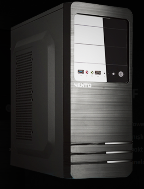 VENTO VS114F 500W Peak Siyah Mid Tower ATX Kasa