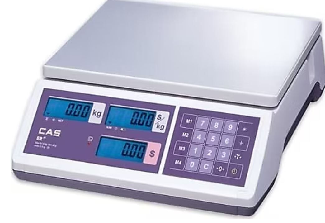 CAS ER-JR 30 KG RS232 Boyunsuz Online Terazi + Paslanmaz Metal Çukur Kefe