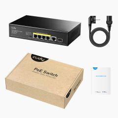 CUDY GS1005PTS1 5 Port 10/100/1000 Yönetilemez +1 Port Gb. 1 SFP (1GB) Desktop (4 Port Poe+) 120W Switch