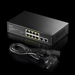 CUDY FS1010PG 8 Port 10/100 Yönetilemez +2 Port Gigabit Desktop (8 Port Poe+) 120W Switch