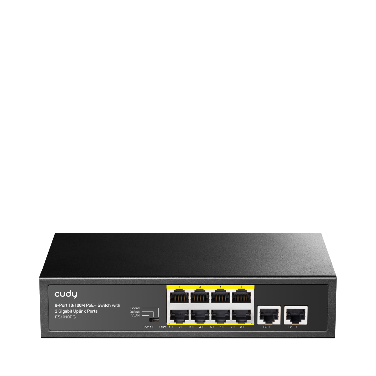 CUDY FS1010PG 8 Port 10/100 Yönetilemez +2 Port Gigabit Desktop (8 Port Poe+) 120W Switch