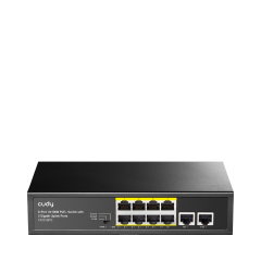 CUDY FS1010PG 8 Port 10/100 Yönetilemez +2 Port Gigabit Desktop (8 Port Poe+) 120W Switch