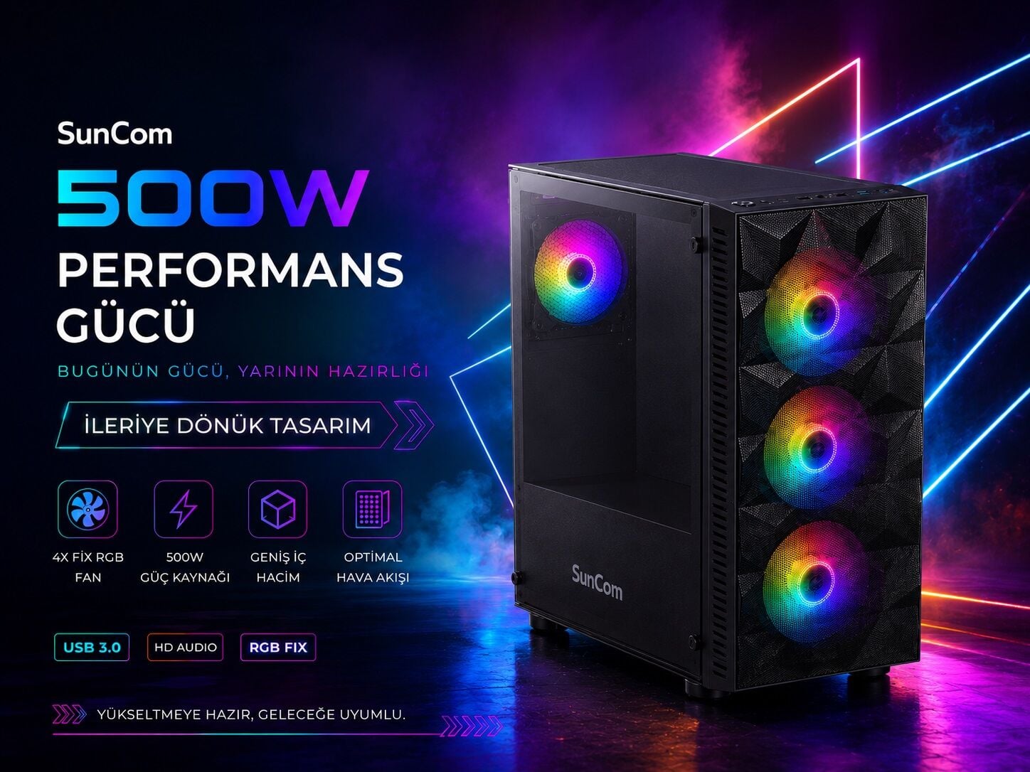 SUNCOM Ready SCR-001 i5-12400 16GB 512GB SSD O/B DOS Masaüstü PC